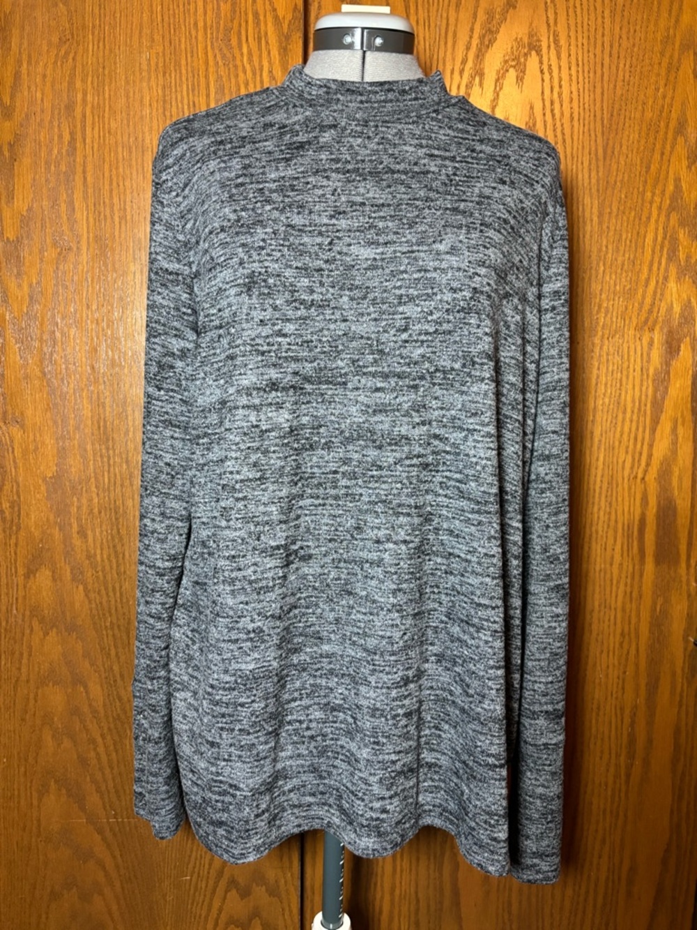 Rafaella women’s Gray Marbled Knit Top - XXL